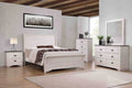 5pc King Size Bed Dresser Mirror Nightstand Set Chalk Gray A829471