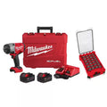 18V Brushless Cordless 1/2 in. Impact Wrench Kit and Impact Socket Set V496863