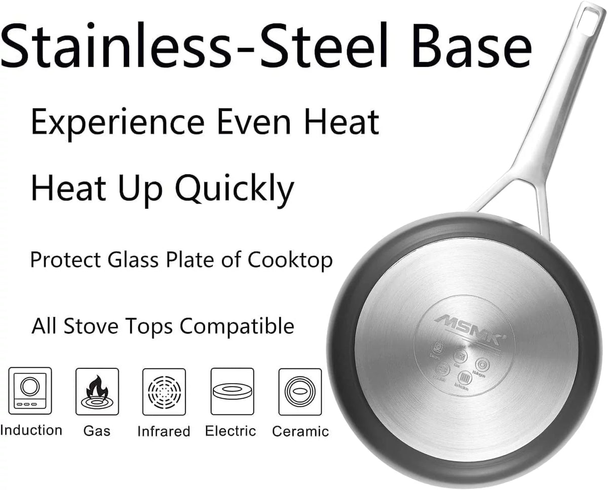 11 Piece Nonstick Induction Cookware Set W499