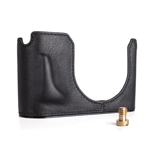 Genuine Leather Camera Case with Bottom Hole D33077