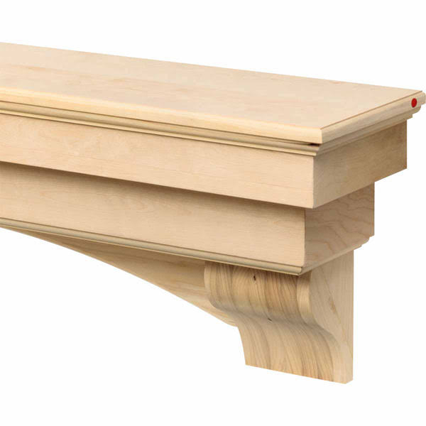 Unfinished Mantel Shelf 60x22 W1492