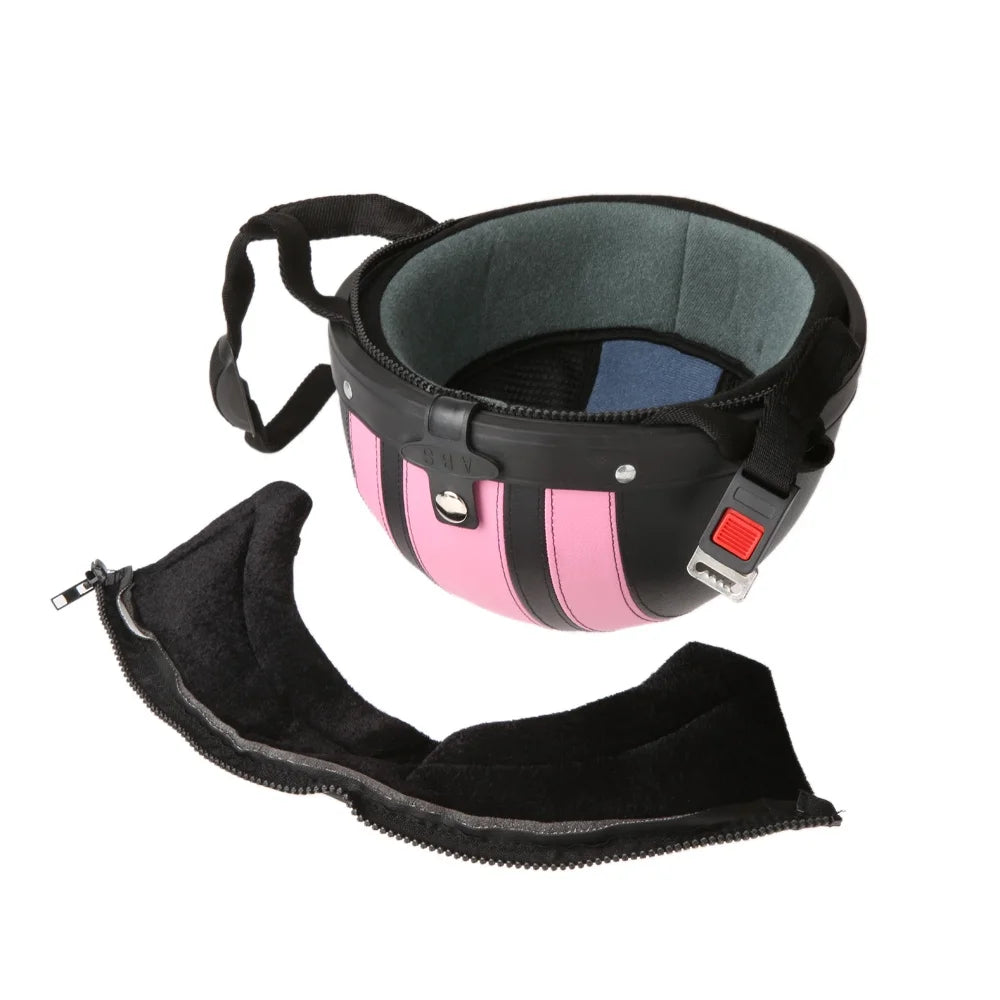 Open Face Half Leather Motorcycle Helmet with Visor P318