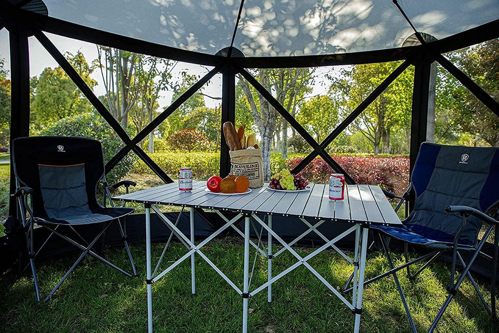 Lightweight Portable Aluminum Camping Table with Carry Bag U784901