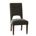 Walnut Avocado Upholstered Side Chair F9208