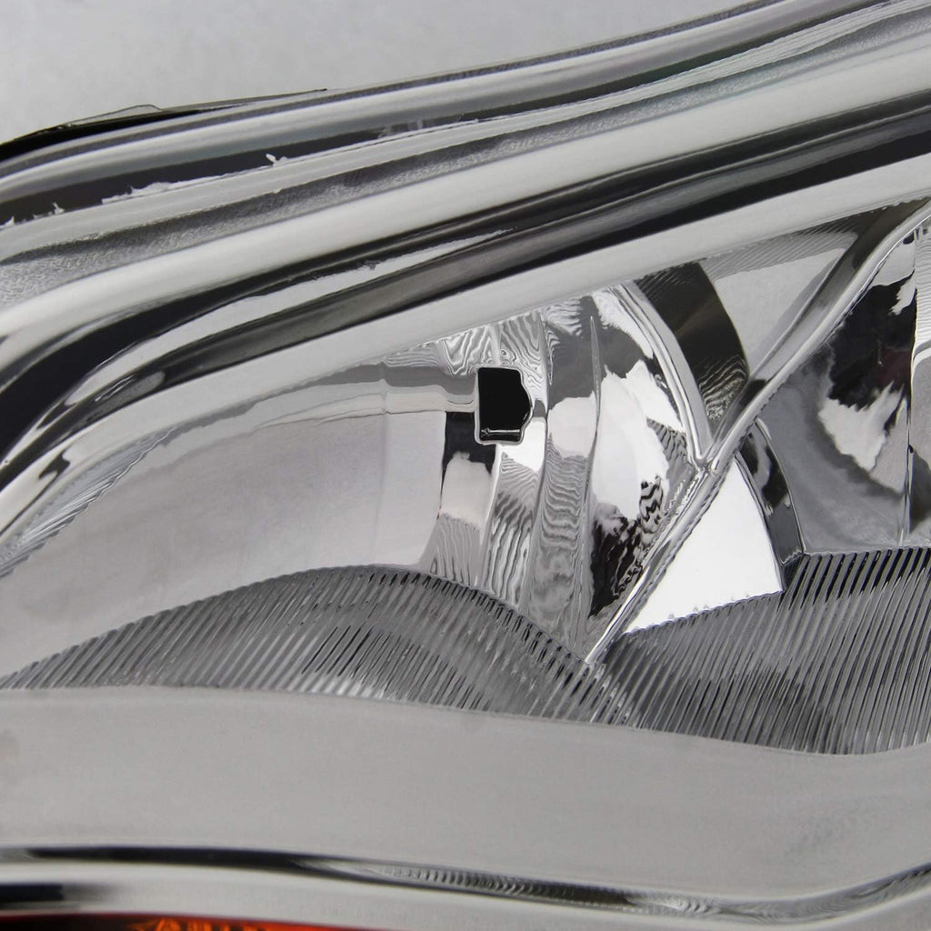 Chrome Trim Halogen Headlight Driver Left Pack of 2 H1900