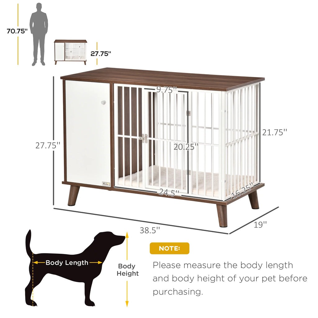 Wooden Dog Kennel End Table with Cushion Z7519