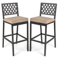 Set of 2 Metal Bar Stools with Cushion A1507