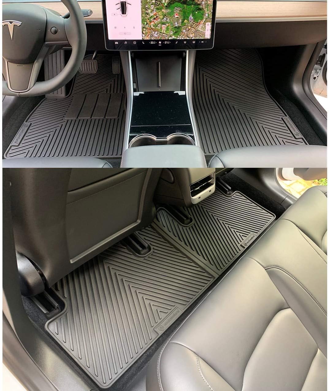 Tesla Model 3 All Weather Floor Mats 7pcs Q17588