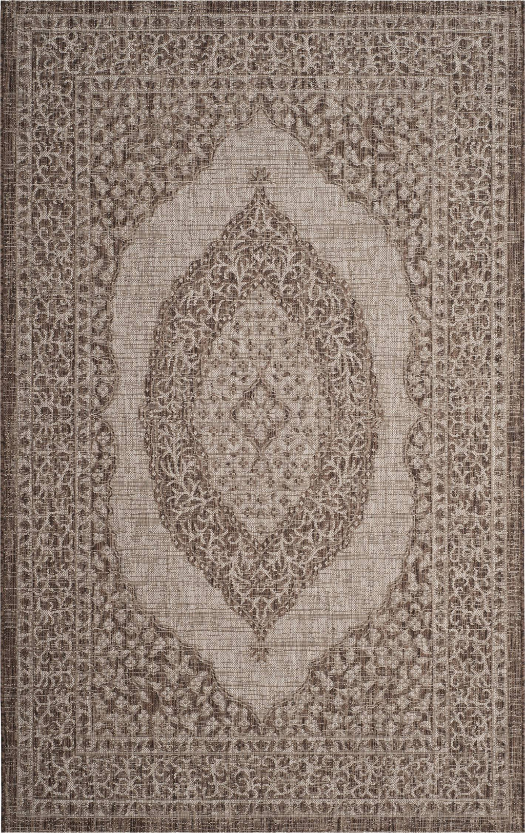Light Beige Light Brown Courtyard Rug I9129
