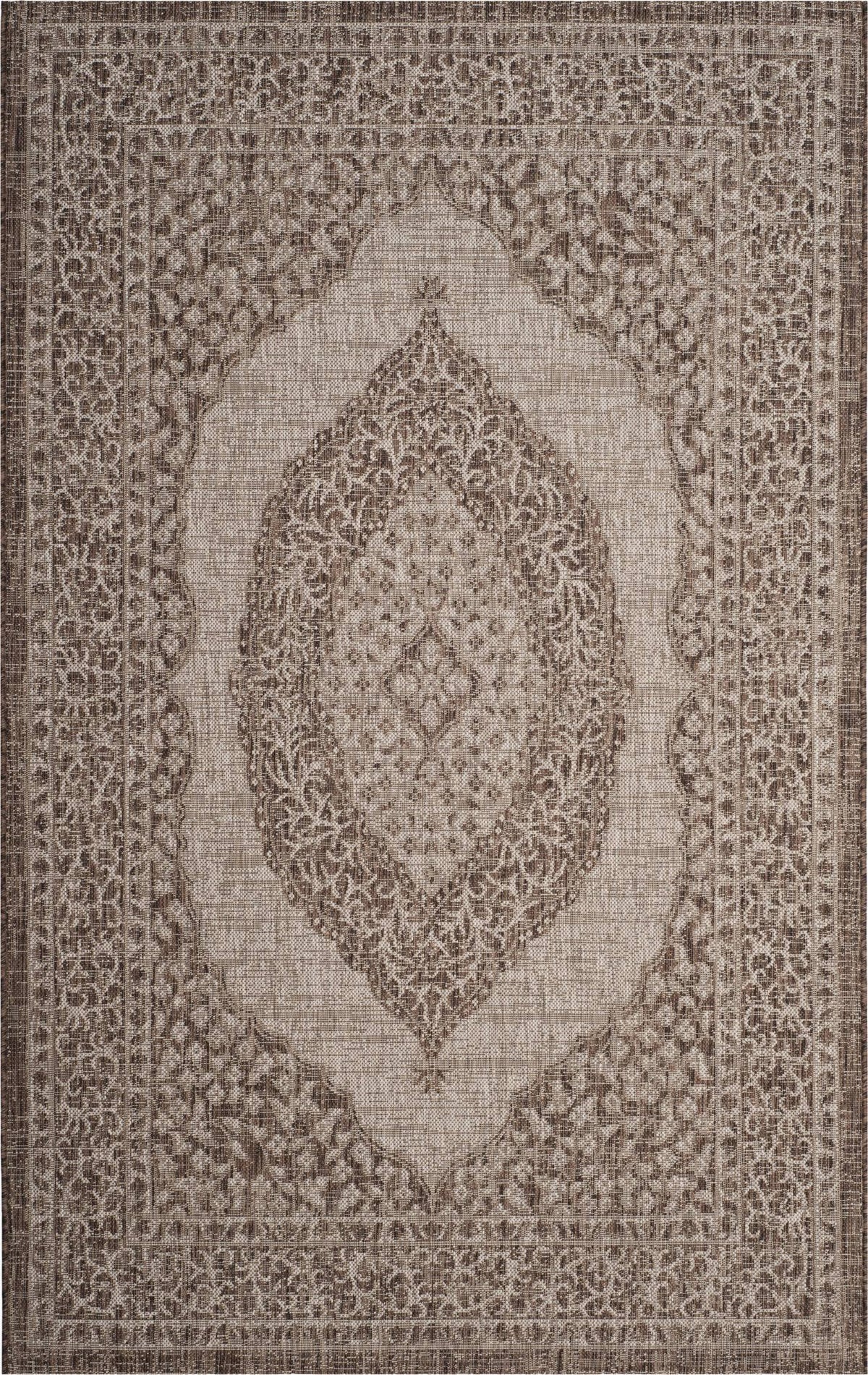 Light Beige Light Brown Courtyard Rug I9129