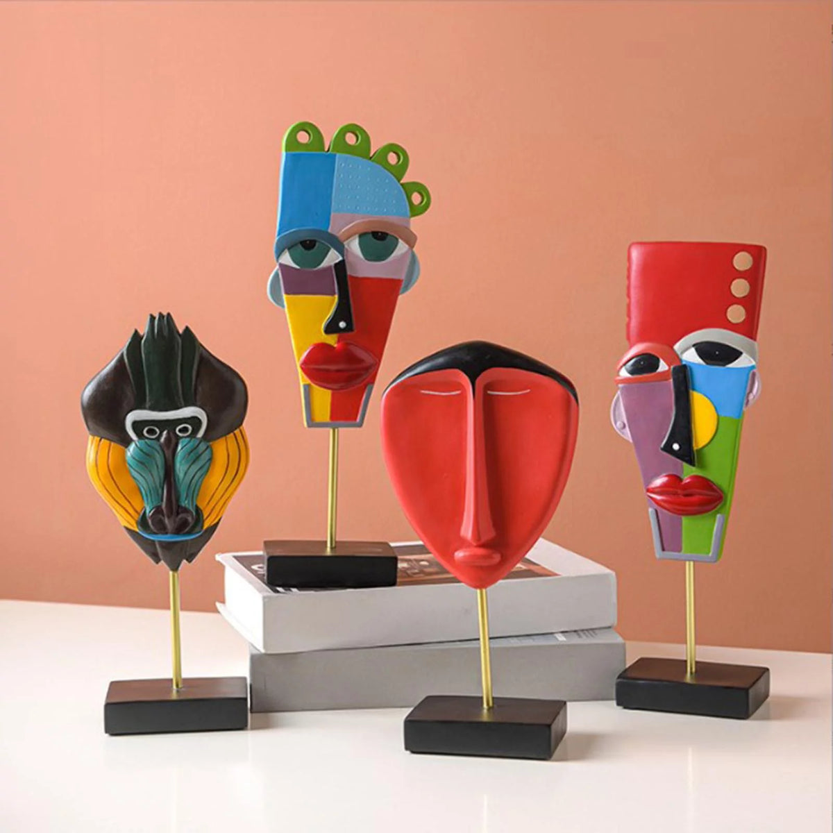 Modern Abstract Human Face Statue V1466