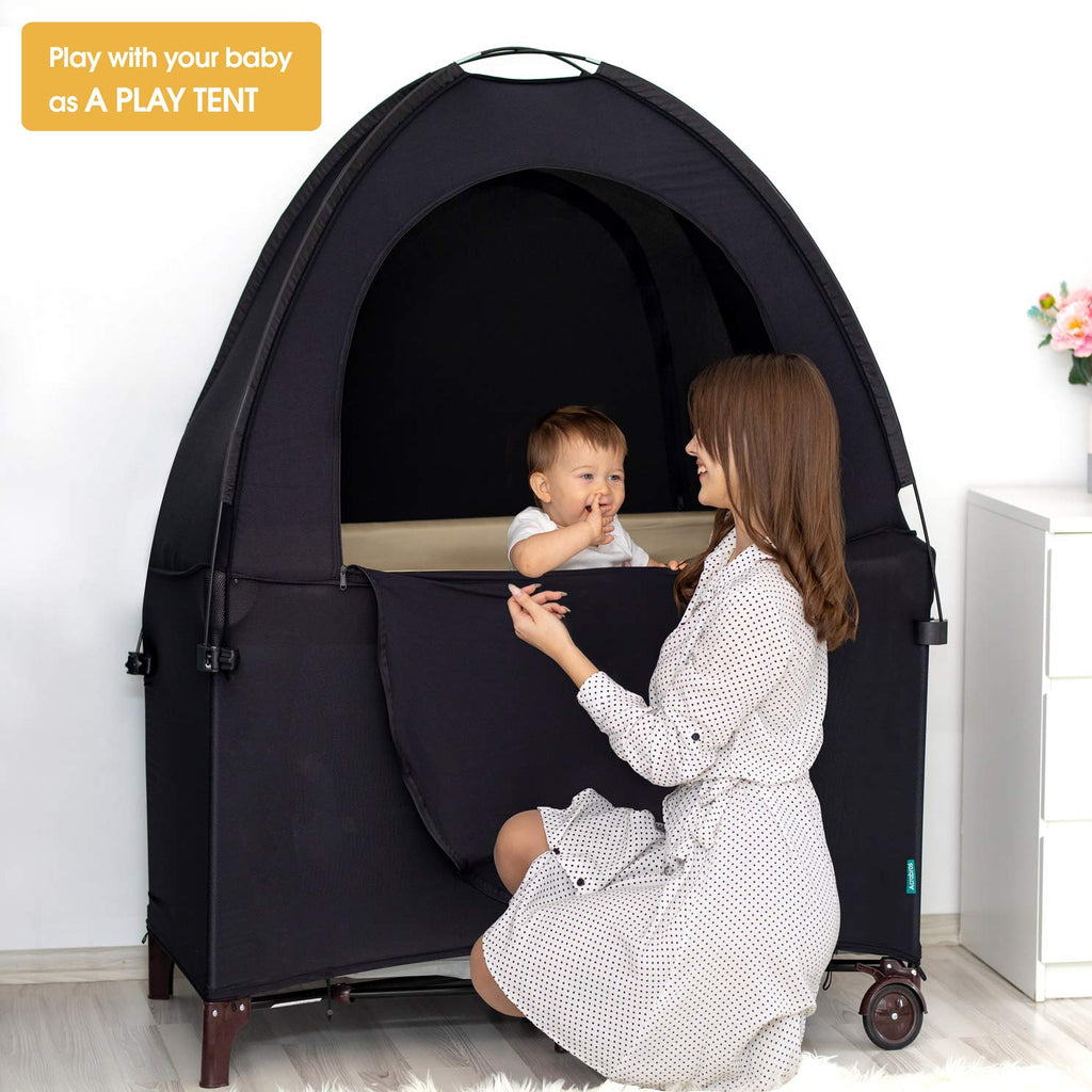 Pack-N-Play Tent Darkening Mini Crib Canopy Cover Q967664