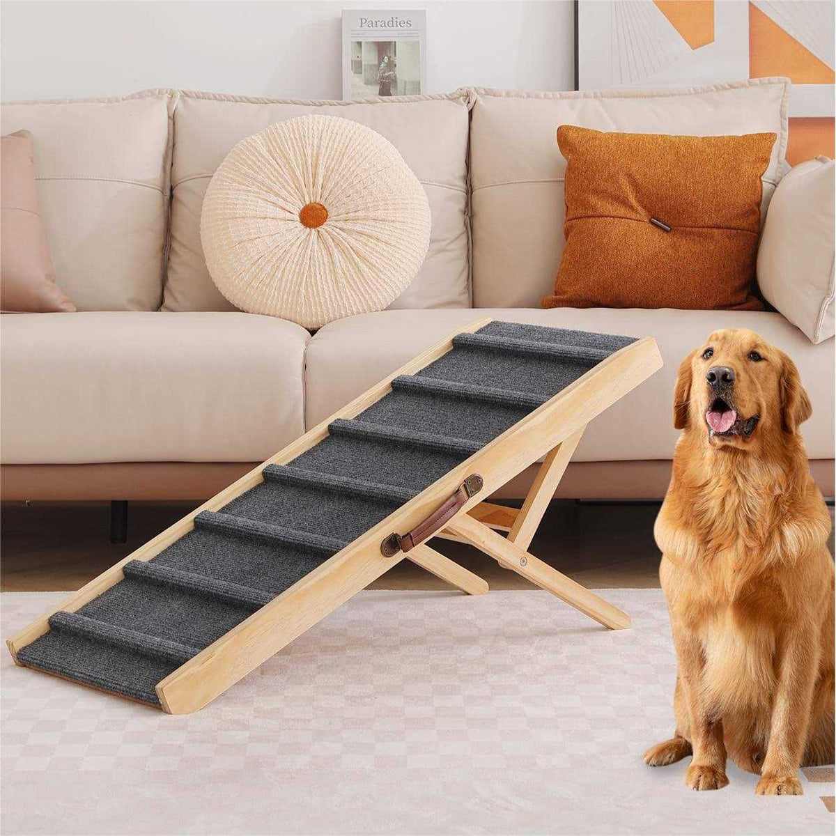 Large Dog Pet Ramp Stairs for Bed Car Truck Couch SUV K805553