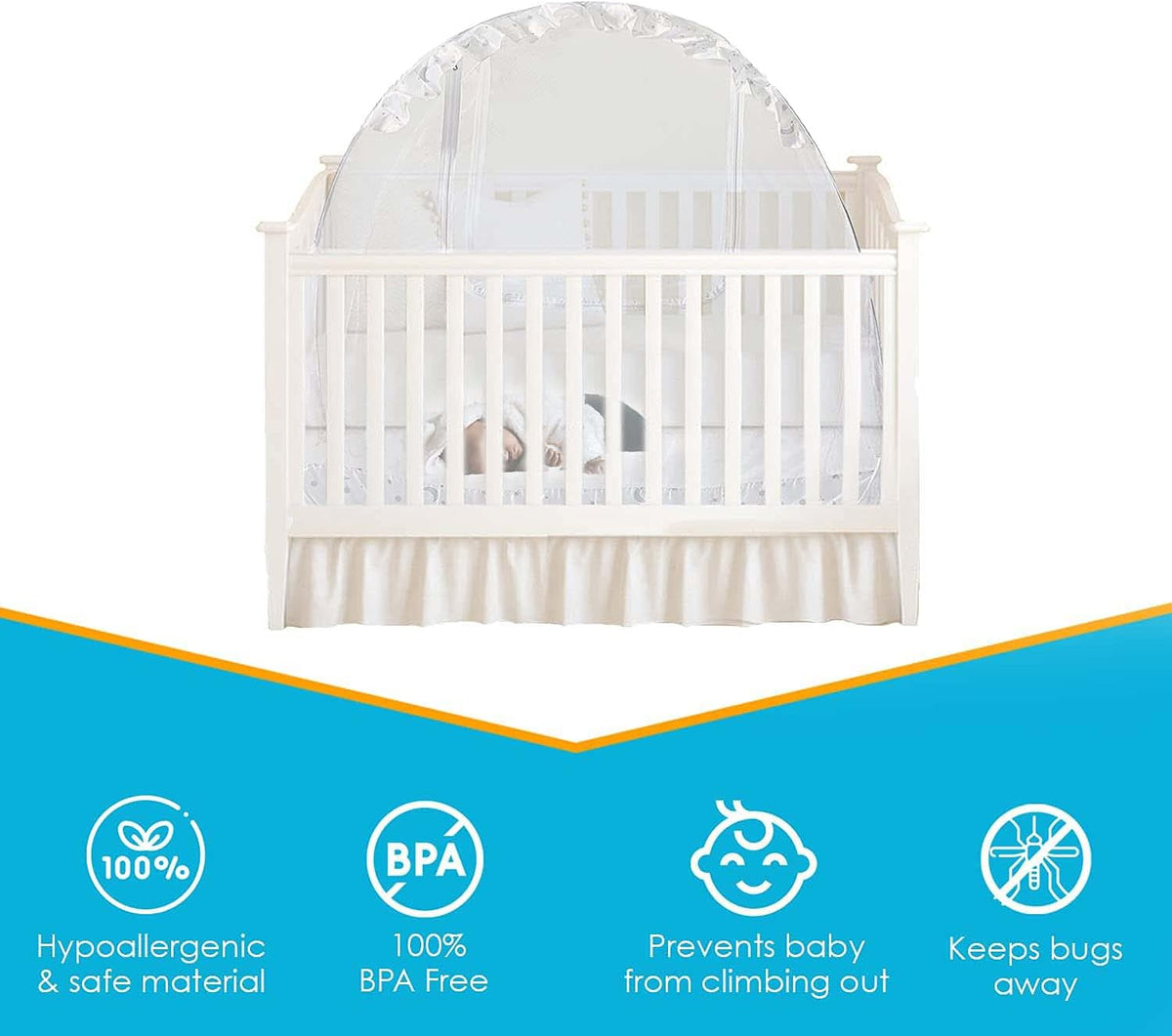 White Mesh Baby Crib Tent H1505