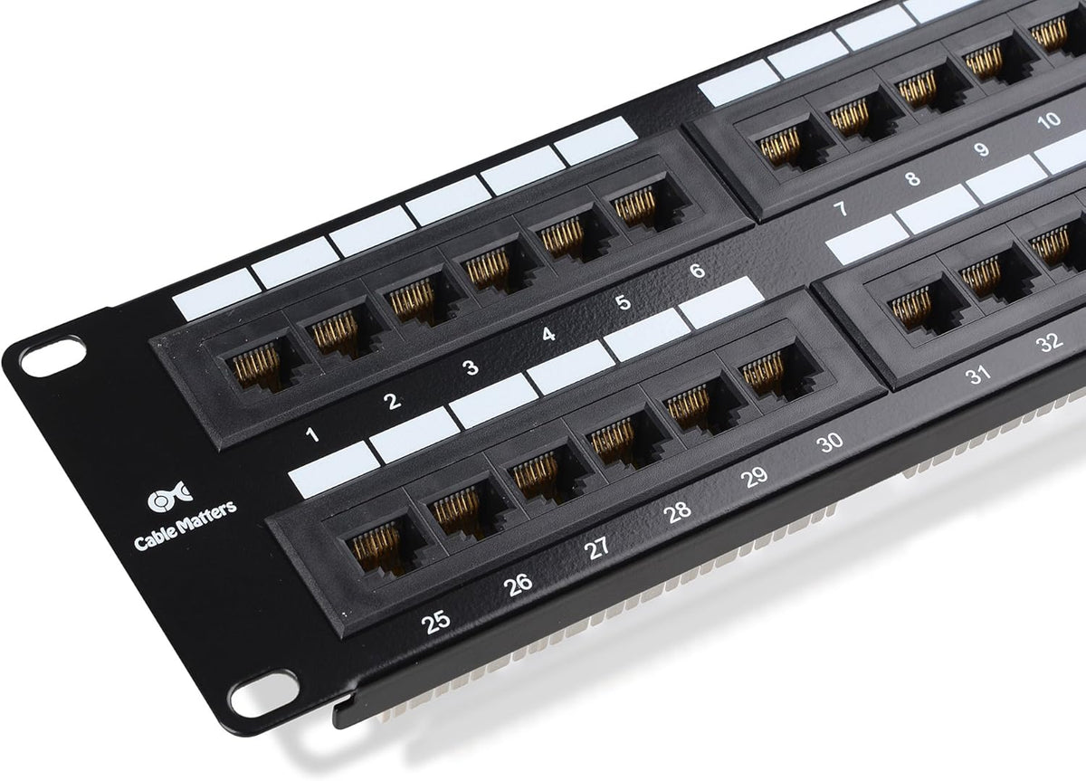 48 Port Cat6 RJ45 Network Patch Panel H1172