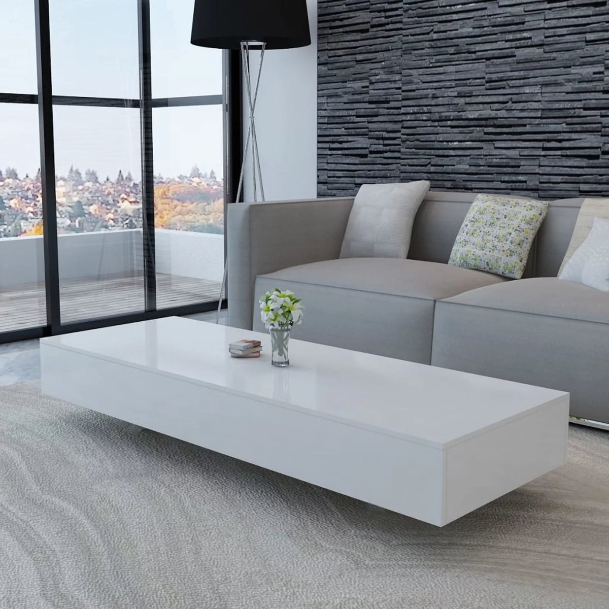High Gloss White Coffee Table H783
