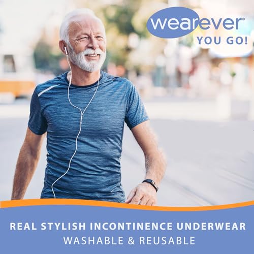 Men’s Incontinence Boxer Briefs Pack of 3 White Large Waist 38-40" X146