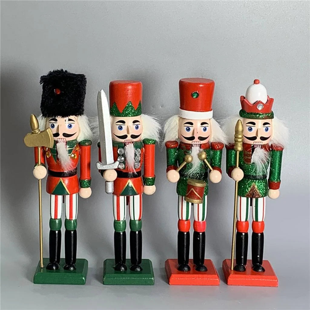 Wood Nutcracker Soldier Model Decorative Ornament U22370