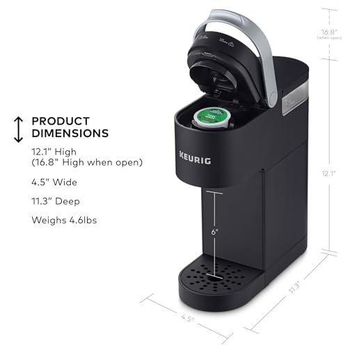 Single Serve K-Cup Pod Coffee Maker, 6 to 12oz Brew, Black J644