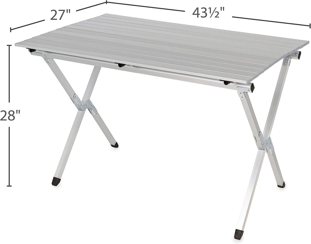 Aluminum Roll-Up Campsite Table with Carrying Bag V88590