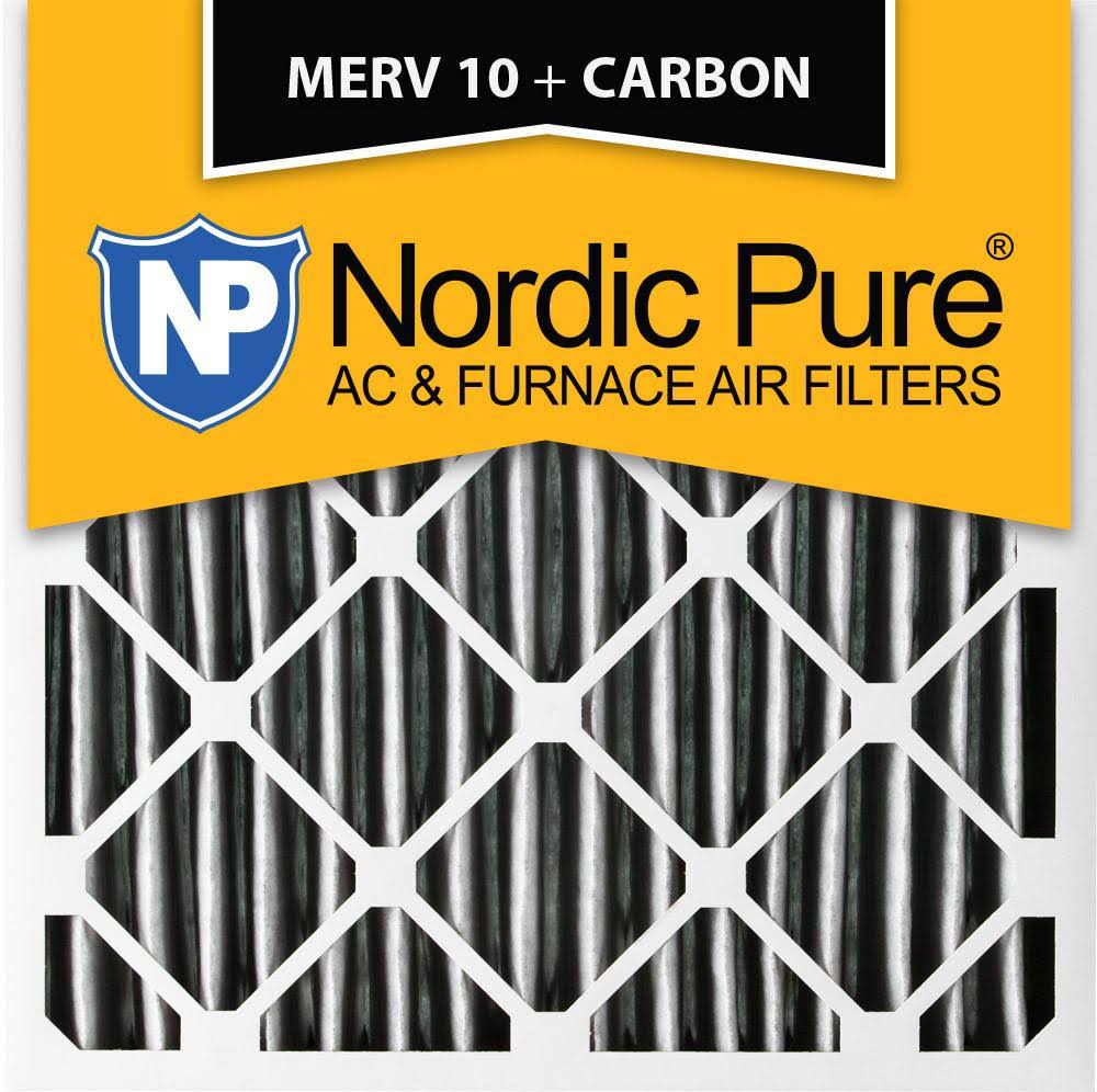 18x18x1 MERV 10 Pleated Carbon AC Furnace Air Filters 12 Pack Q71672