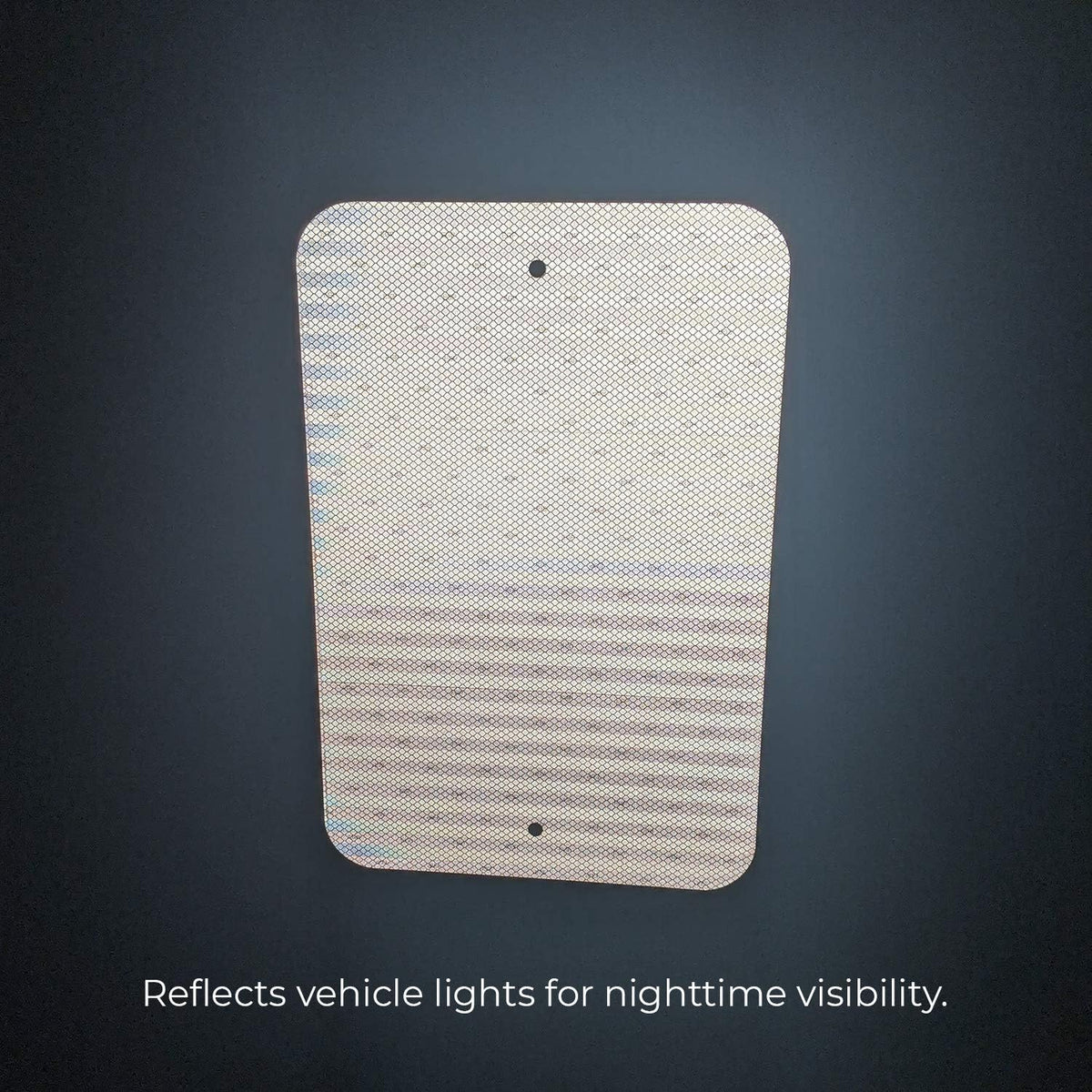 White Reflective Metal Signs, Pack of 2 U18650
