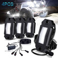 4Pods LED Rock Lights White with Switch Wire Harness W578