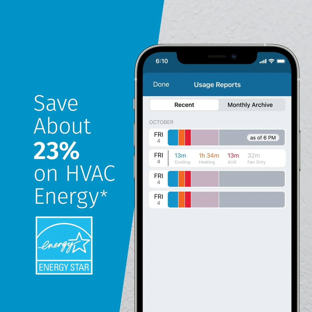 Smart Programmable Wi-Fi Thermostat White V512005