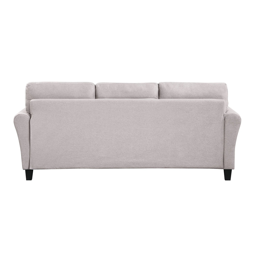 Light Grey Linen 3-Seat Sofa A3762