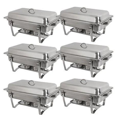 8 Quart Stainless Steel Chafing Dish Set, Pack of 6 W485519
