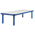 Royal Blue Rectangular Table with Legs J353