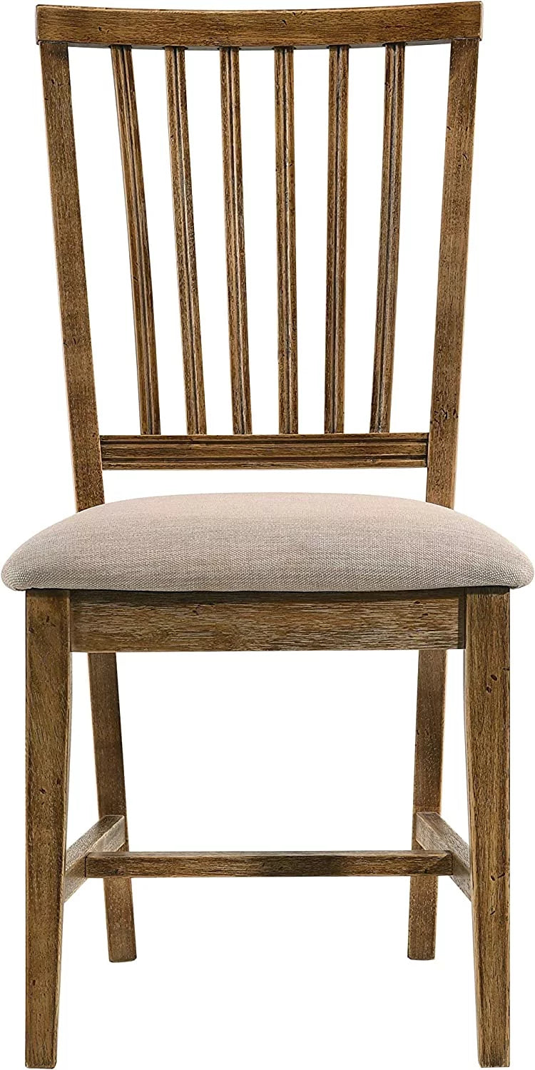 Set of 2 Tan Linen Dining Chair I538