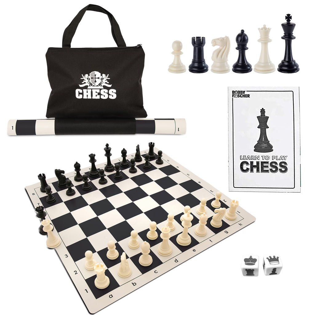Tournament Chess Set - 20 in. Vinyl Board, Staunton pcs H567691