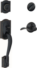 Aged Bronze Front Entry Handleset with Deadbolt J4453