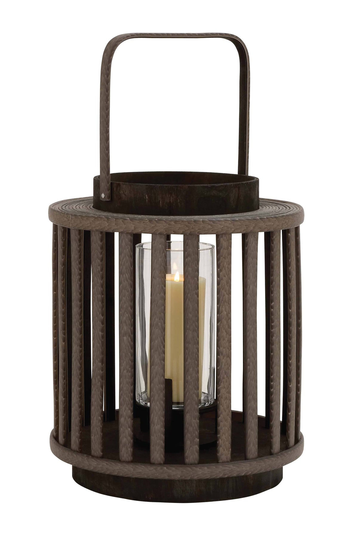 Wood Glass Lantern E12781