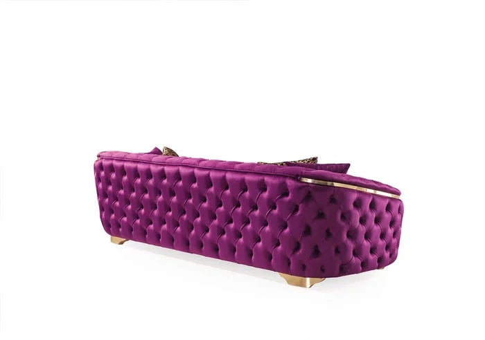 Purple Velvet Sofa & Loveseat S2954