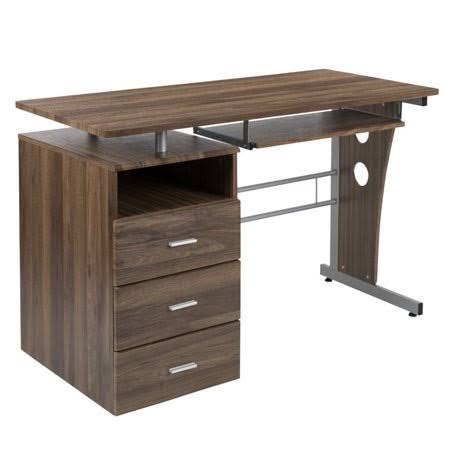 Rustic Walnut 3-Drawers Computer Desk U612114