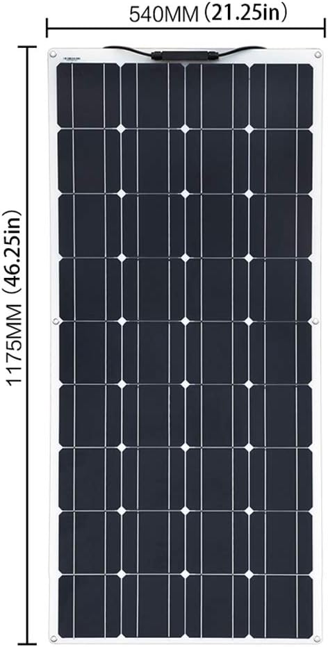 100W Flexible Solar Panel 12V System Kit with 10A Charge Controller J543
