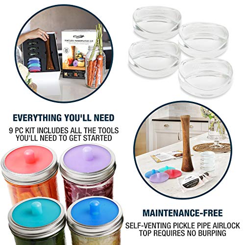 Fermentation Jar Starter Set with Mason Jar, Lids & Weight I65876