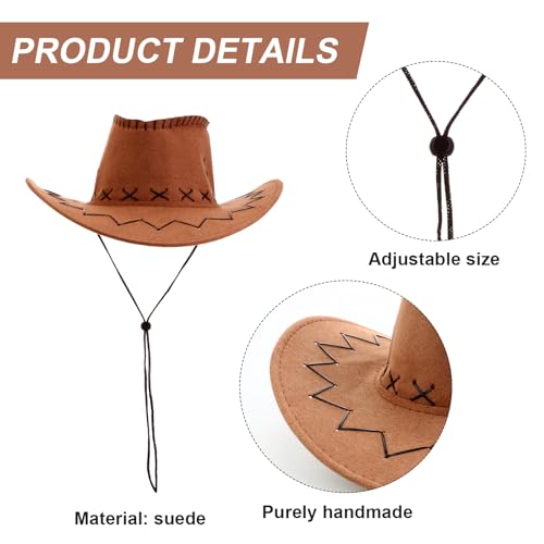 6 Set Western Cowboy Hat with Bandanna Q3908