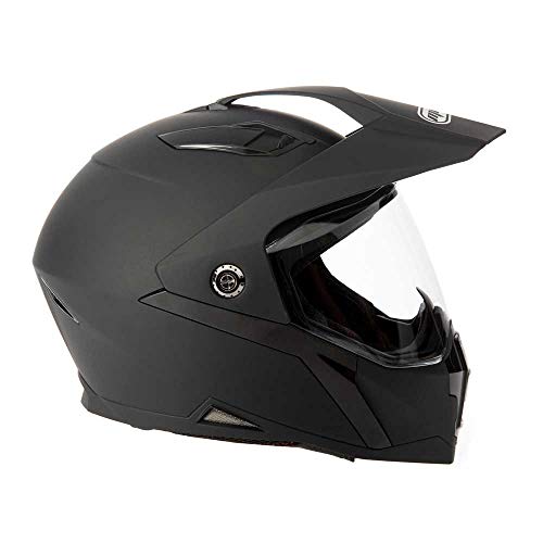 Matte Black Dual Sport Full Face Motorcycle Helmet K6311