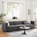 Black Gray Performance Velvet Sofa Q654