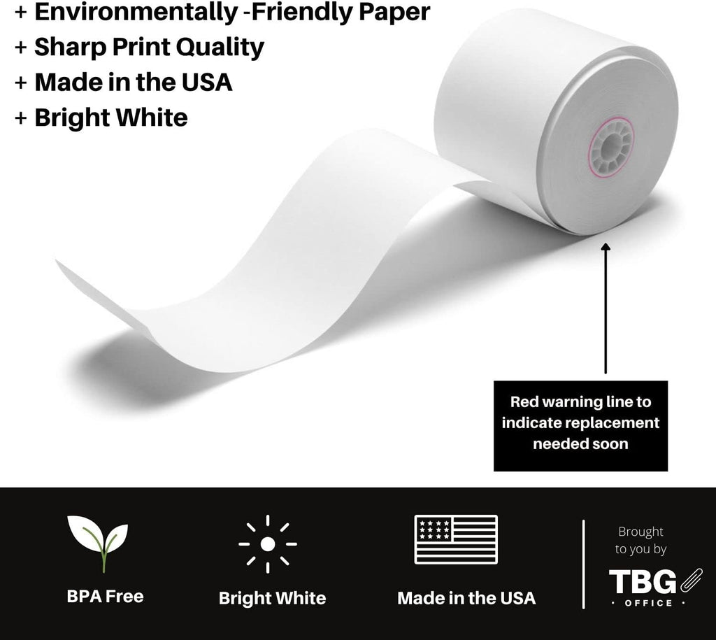 3 1/8” x 230' Thermal Paper Rolls (1 Case - 30 Rolls) J11496