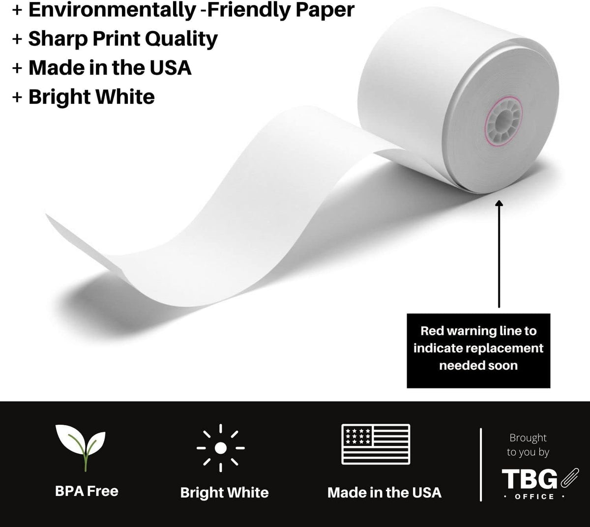 3 1/8” x 230' Thermal Paper Rolls (1 Case - 30 Rolls) J11496