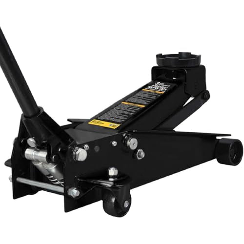 Black Steel Racing Floor Jack, 3 Ton (6,000 lb) Capacity M15136