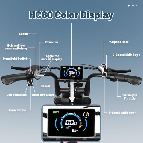 16" Fat Tire Electric Bike with 36V 10.4Ah Removable Battery F84509