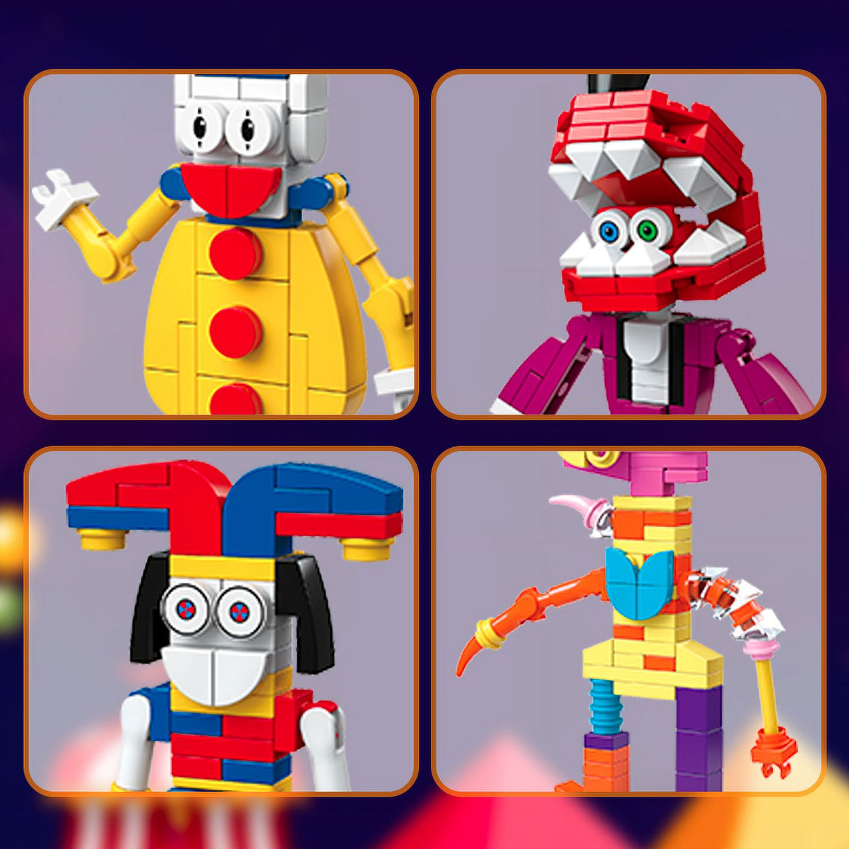 8 in 1 Digital Circus Building Blocks Toys Set Y276
