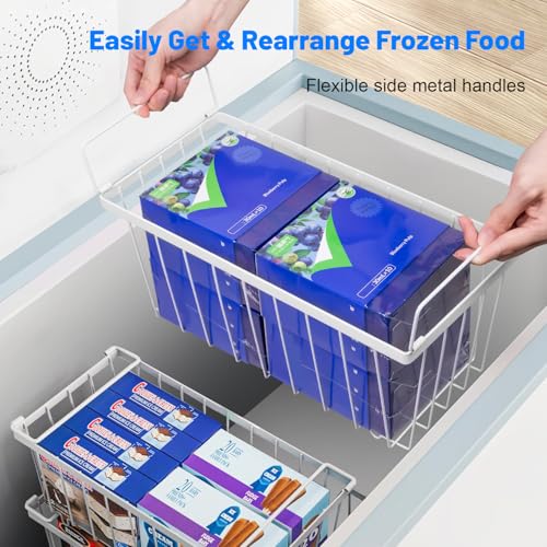 8 Pack Stackable Freezer Organizer Bins with Side Handle M1211