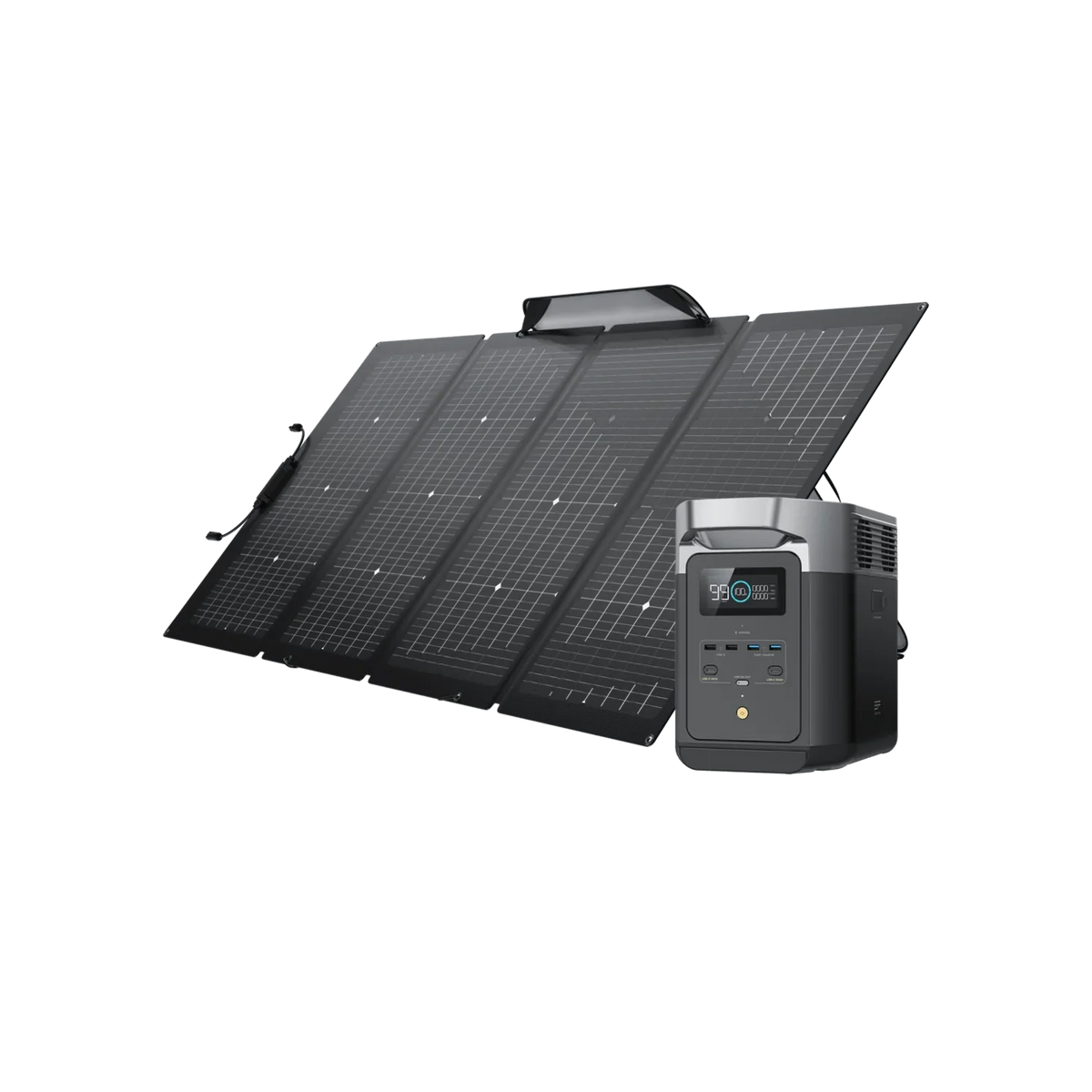 Portable Power Station and Bifacial Portable Solar Panel D59434