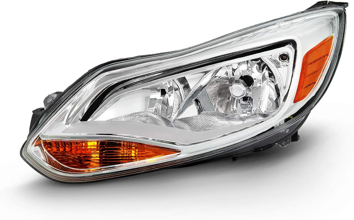 Chrome Trim Halogen Headlight Driver Left Pack of 2 H1900